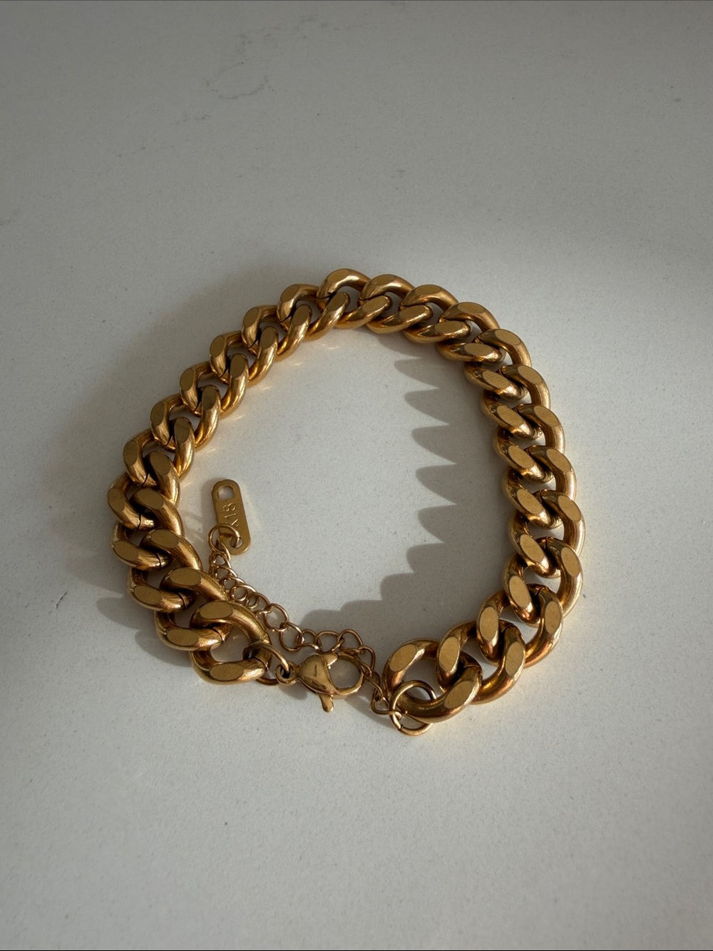 Gold-Tone Cuban Link Bracelet